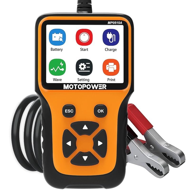 MOTOPOWER MP0515A 12V Automotive Battery Load Tester for Precise Crank