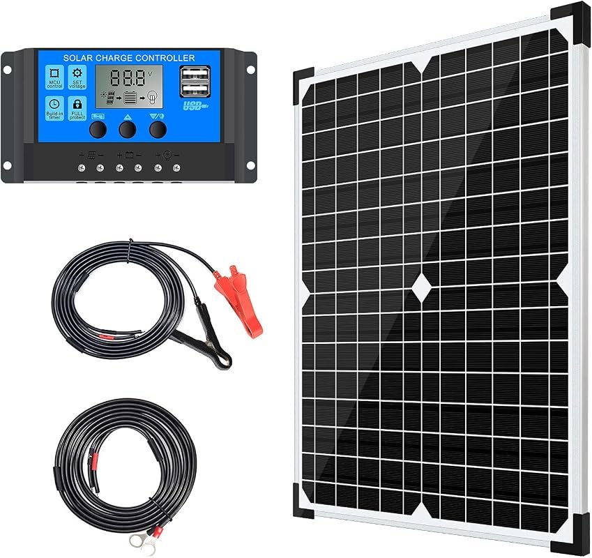 20W Monocrystalline Solar Panel Kit