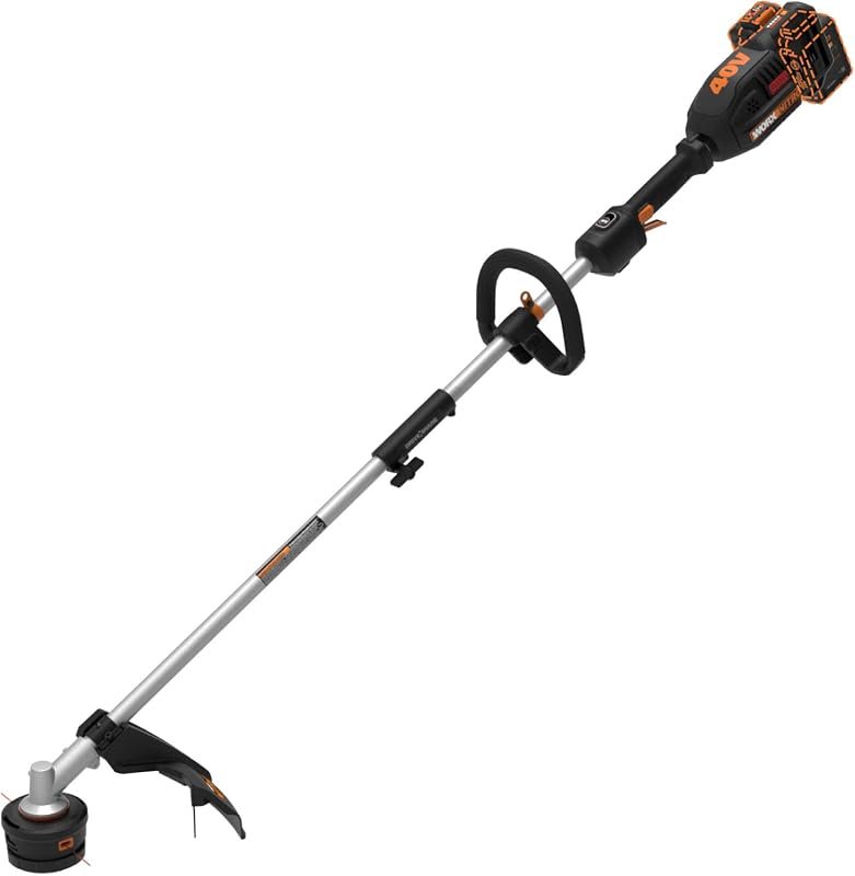 WORX 40V 15-Inch Cordless String Trimmer and Electric Weed Wacker for Heavy-Duty Lawn and Garden Care, WG186.9