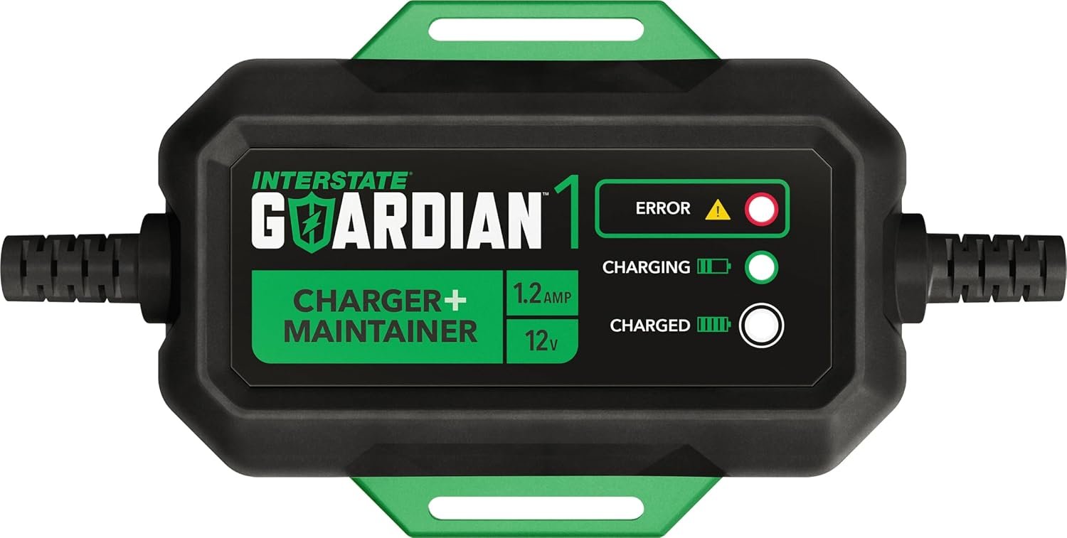Interstate Batteries 12V Automatic Battery Charger and Maintainer, 1.2