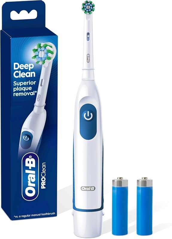Oral-B Pro 100 3D White Battery-Powered Toothbrush for Advanced Cleani