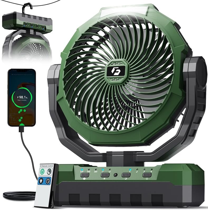 FRIZCOL 3-in-1 Rechargeable Camping Fan