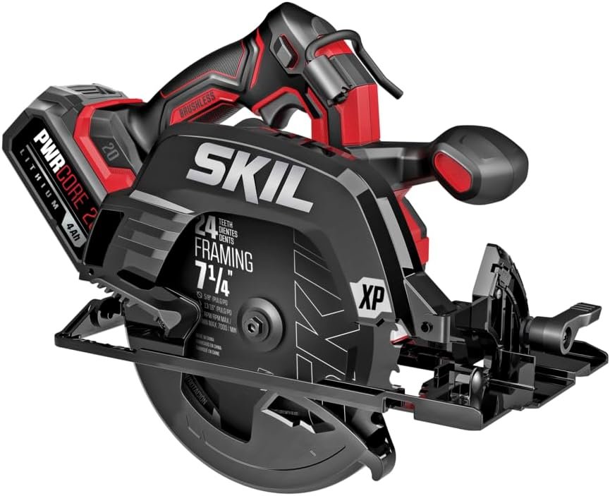 SKIL PWR CORE 20 Brushless 7-1/4 Inch Circular Saw Kit with 4.0Ah Batt