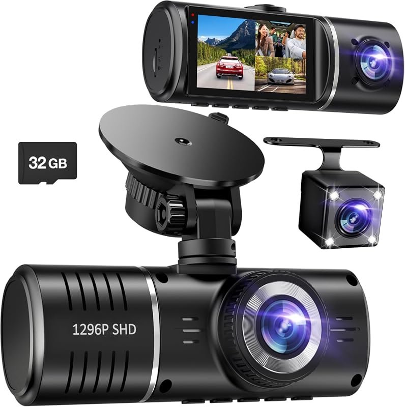3-Channel Car Dash Camera