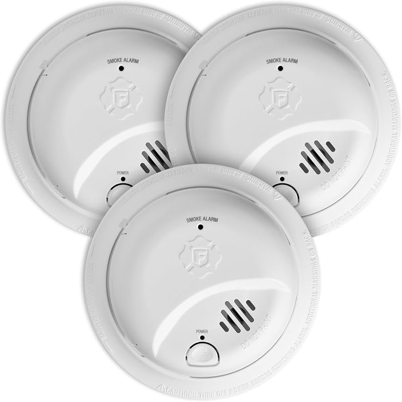 First Alert Battery Powered Smoke Alarm with Precision Sensor and Easy