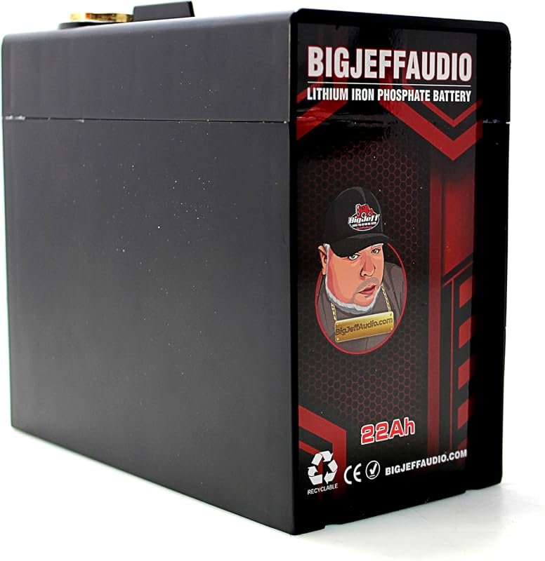 Big Jeff Audio Compact 22AH 12V Lithium LFP Battery for High Performan