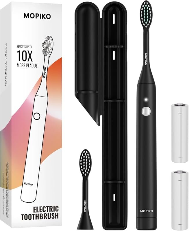 Portable Sonic Electric Toothbrush for Adults with Travel Case, Rechar