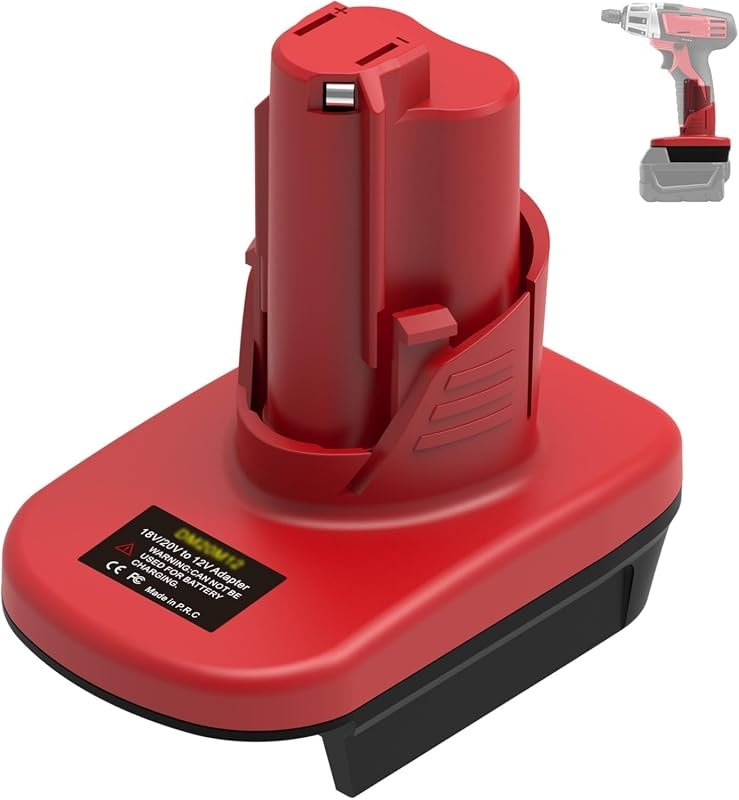 Battery Adapter for Milwaukee M18 18V to M12 12V Power Tool Conversion