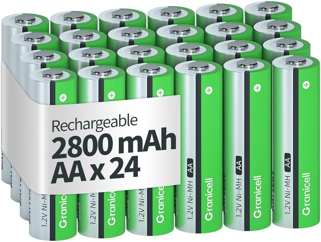 Granicell 24-Pack NiMH Rechargeable AA Batteries