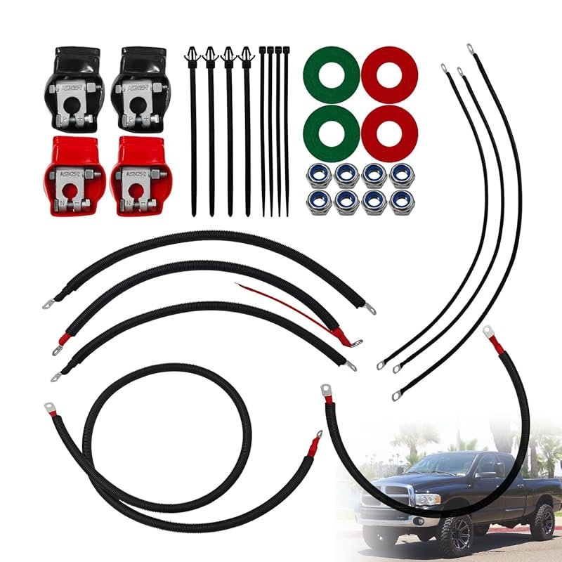 Premium 790 Battery Cable Wire Kit Compatible with 2003-2007 Dodge RAM