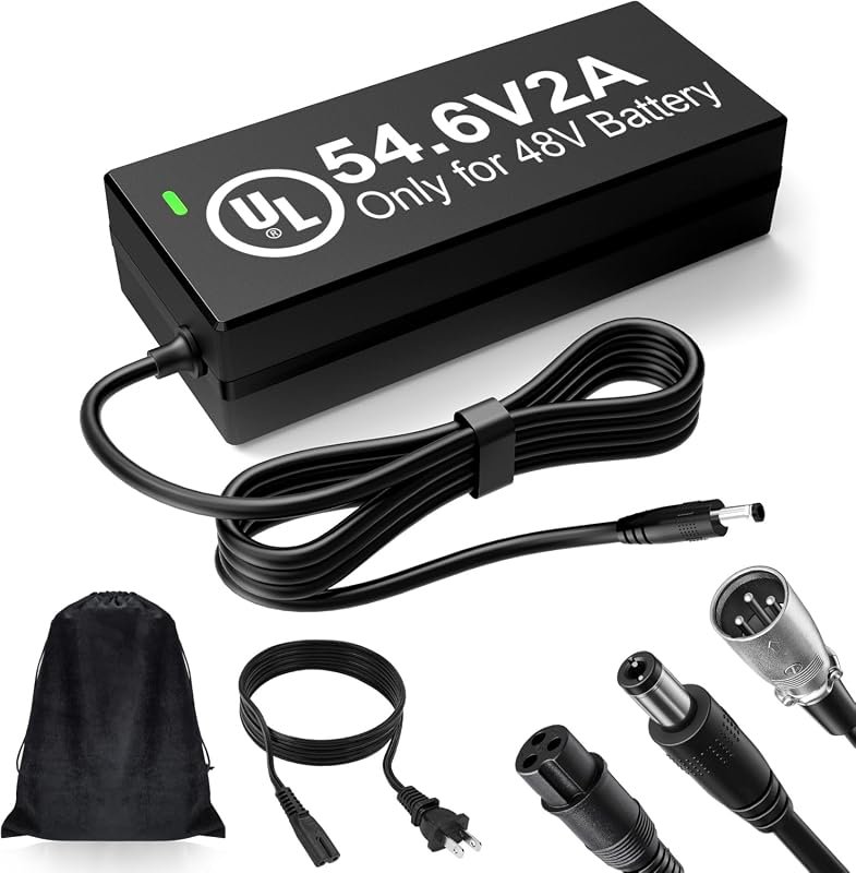 UL Certified 48V Lithium Battery Fast Charger with Auto Shutoff, Intel