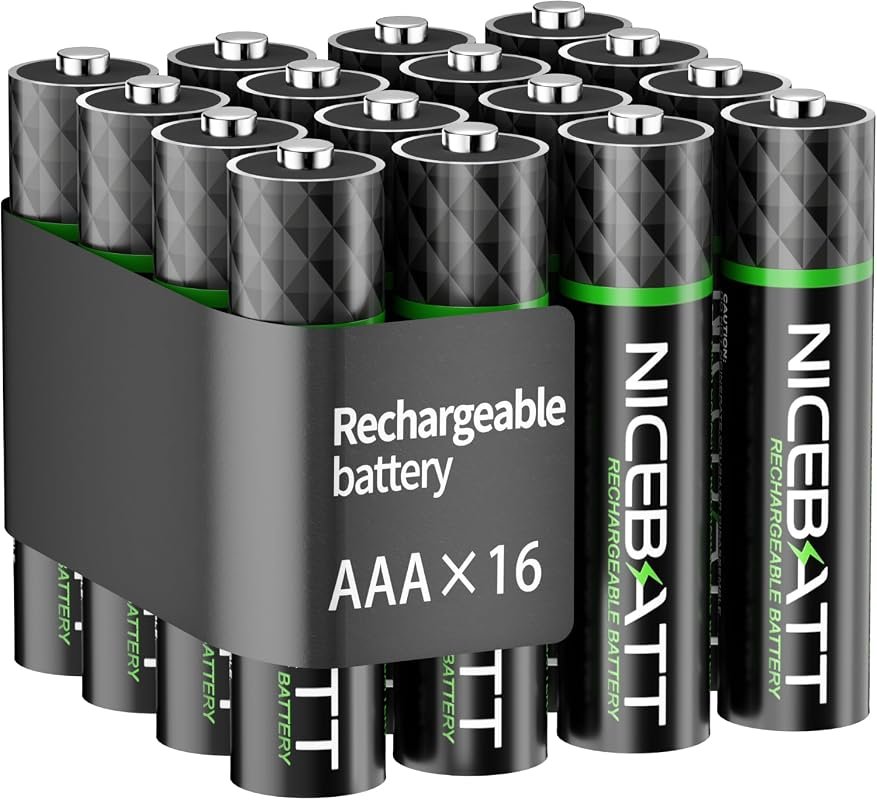 NICEBATT Rechargeable AAA Batteries