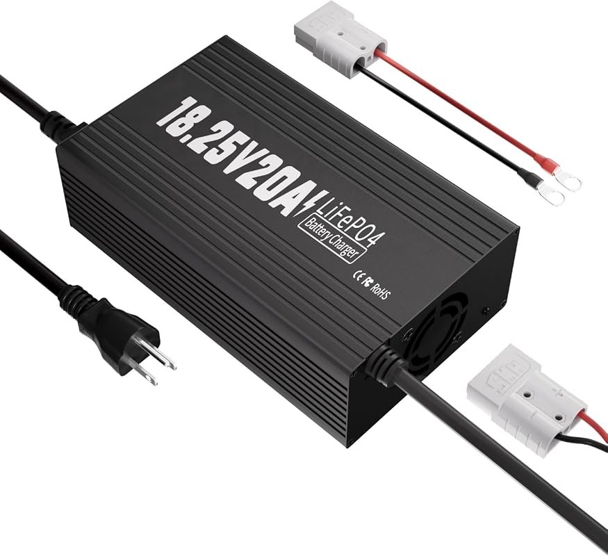 16V 20A LiFePO4 Lithium Battery Charger with Anderson Connector for De