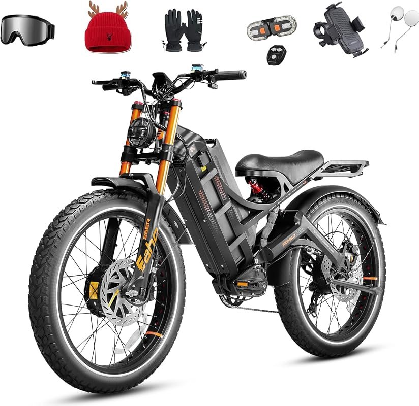 eAhora Romeo Pro 5600W Dual Motor Electric Bike, 60V 80Ah Long Range F
