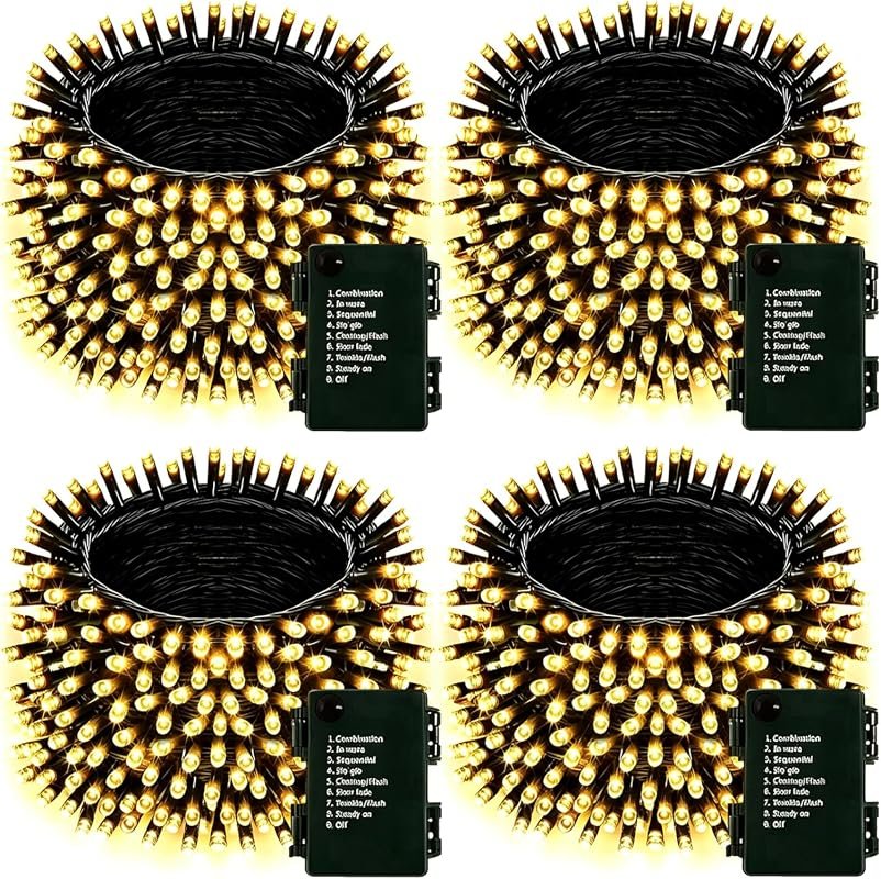 4 Pack Battery Operated LED Christmas Lights