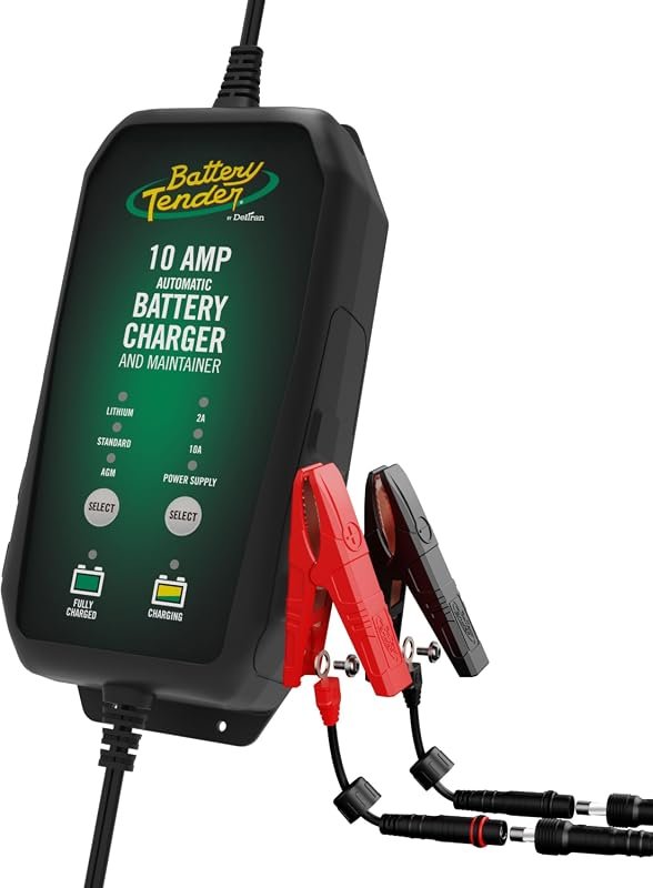 Battery Tender Power Tender 10 Amp 12V Smart Charger and Maintainer fo