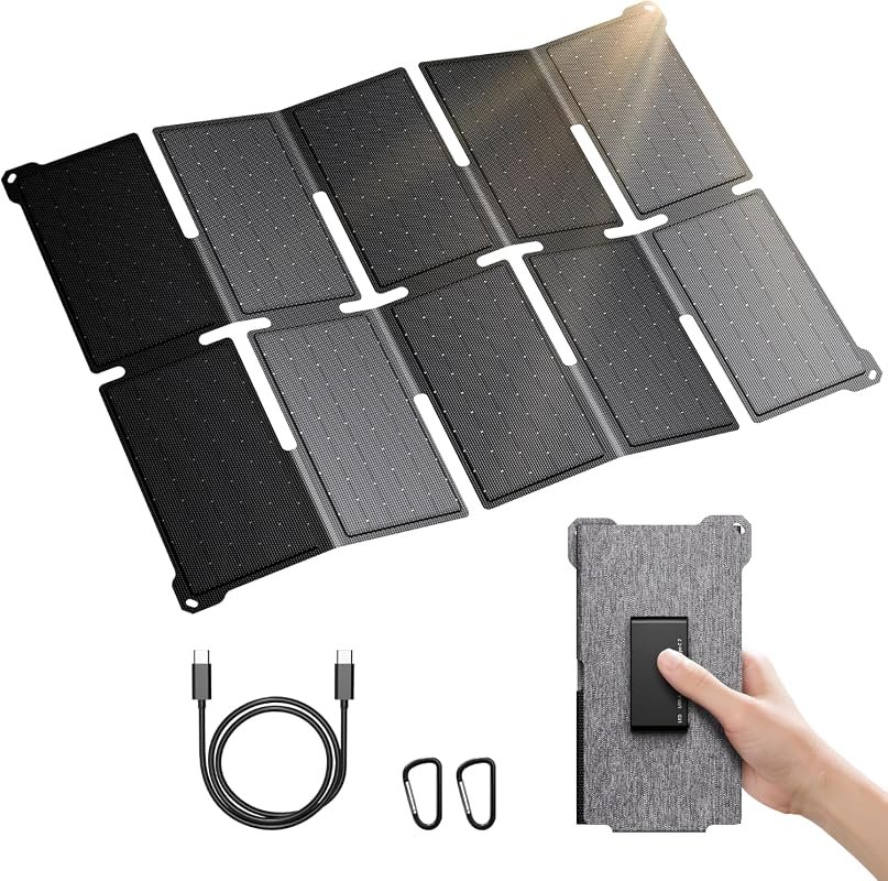 BigBlue 35W Upgraded Solar Charger, IP68 Waterproof High Efficiency Fo
