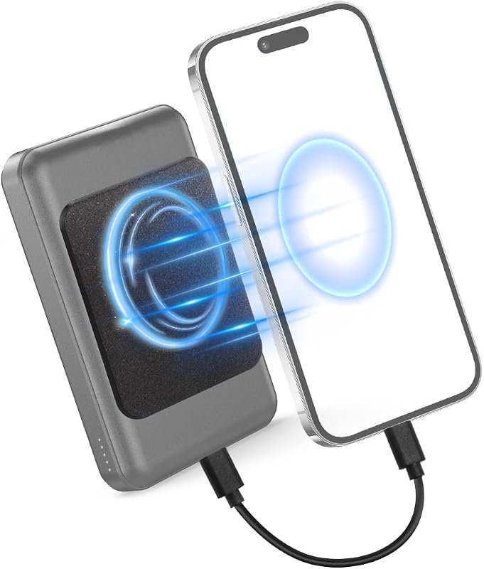 WALLFID MagPatch Magnetic Power Bank Adapter for MagSafe Phones with N