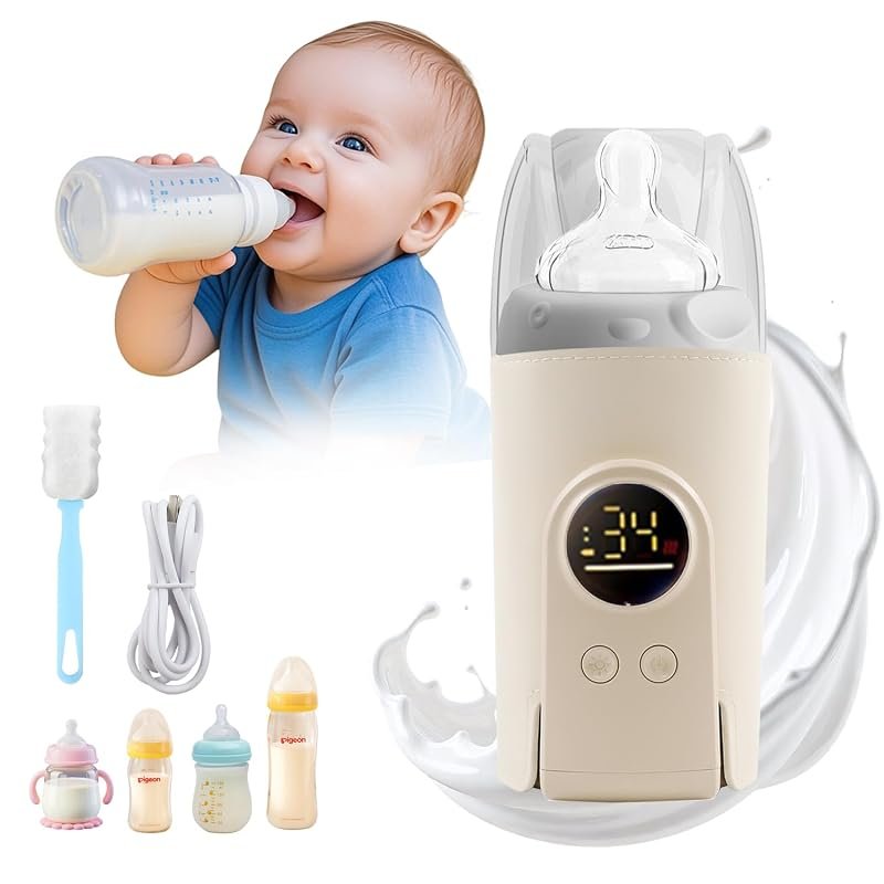 Portable Battery-Powered Baby Bottle Warmer with Fast Heating, Precise