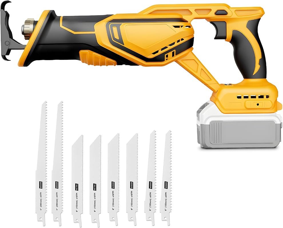Cordless Brushless Reciprocating Saw for Dewalt 20V Battery, 3500 RPM