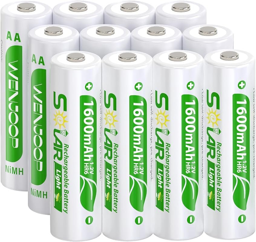 Long-Lasting AA Rechargeable Batteries Optimized for Solar Powered Out