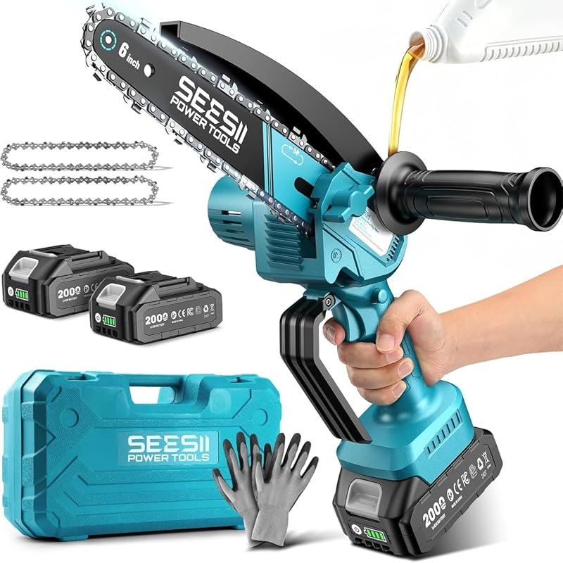 SEESII 6-Inch Cordless Electric Chainsaw