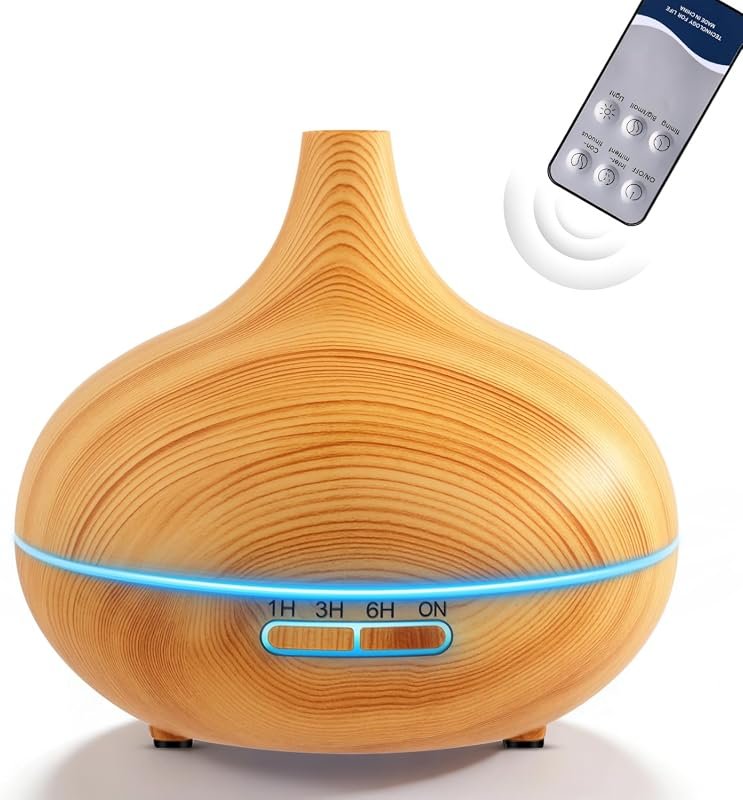 Rechargeable Essential Oil Diffuser, 450ml Capacity, Battery Operated
