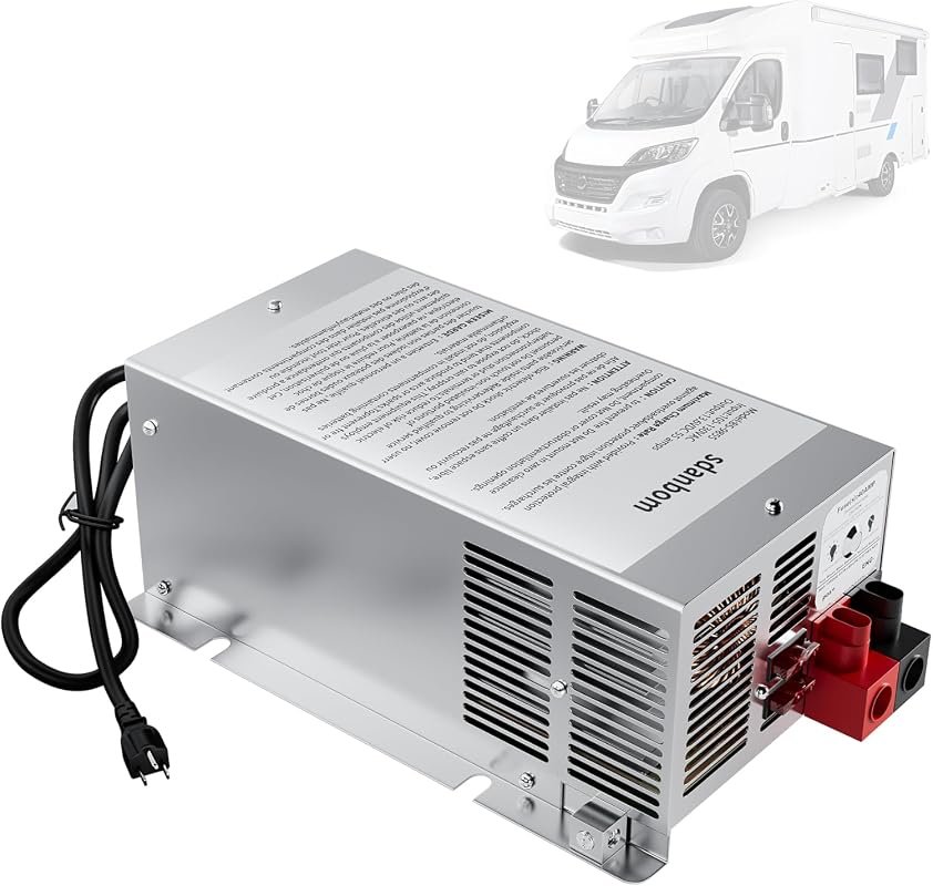 WFCO WF-9855-AD 55 Amp RV Power Converter Charger for Lead Acid and Li