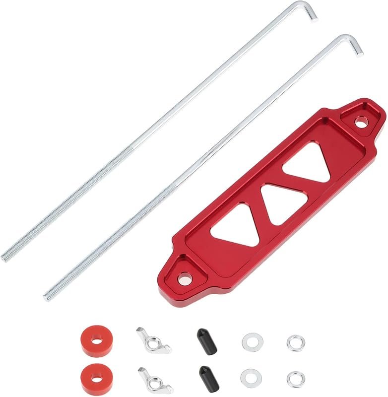 Alloy Car Battery Bracket Set Red