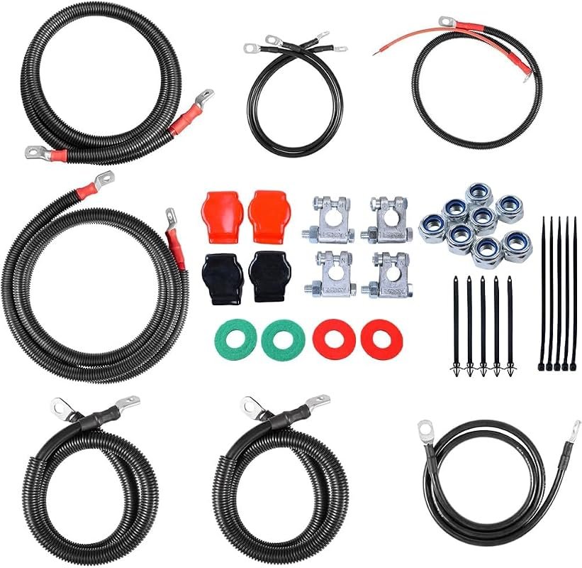 2/0 Gauge Battery Cable Wire Kit for 2003-2007 Dodge RAM 5.9L 24-Valve