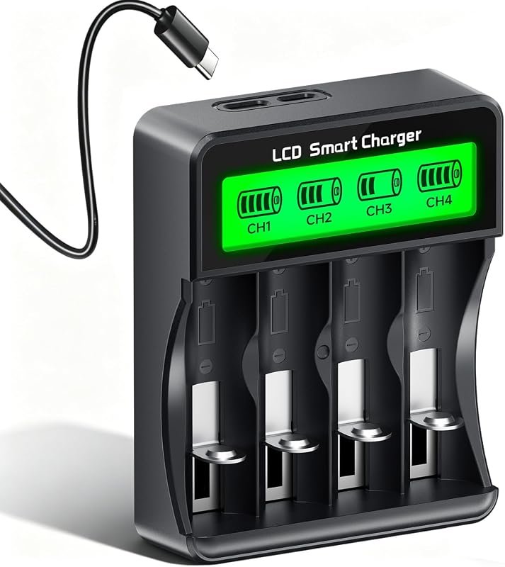 4-Slot USB Battery Charger