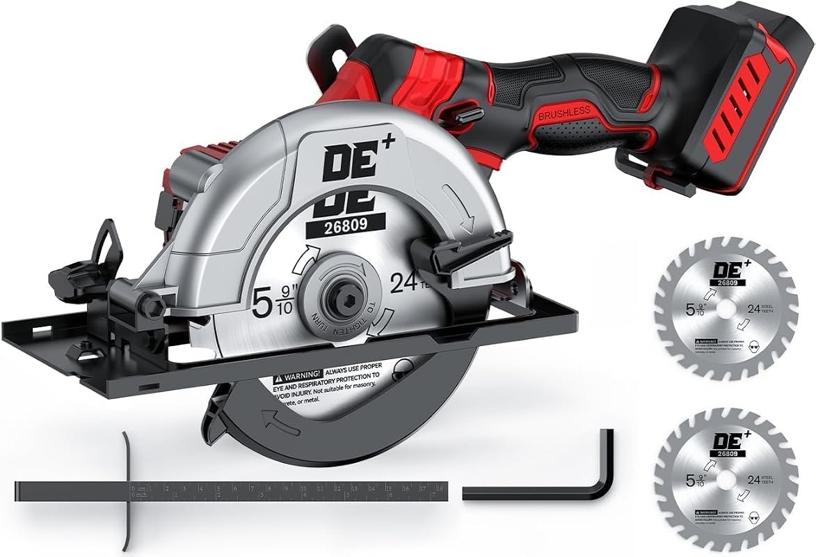 6-Inch Cordless Mini Circular Saw for Milwaukee M18 Battery with Brush
