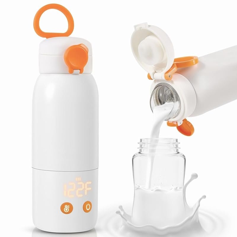 Portable 12oz Bottle Warmer, 2-Minute Fast Heating, 4 Temp Settings, S
