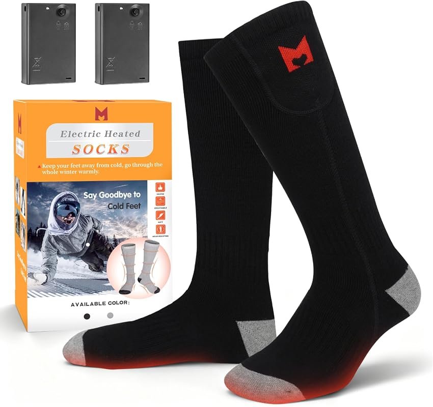 Comfortable Battery Powered Heated Socks for Men and Women Featuring A
