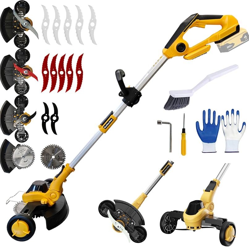 12-Inch Cordless Weed Wacker for Dewalt 20V Battery with Brushless Mot