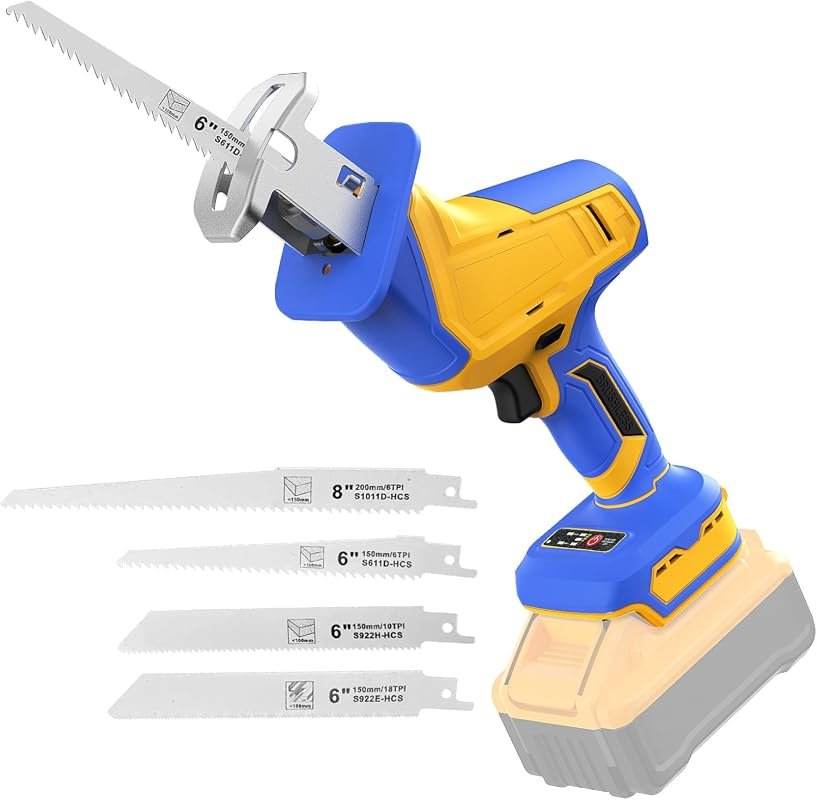 Cordless Reciprocating Saw Compatible with DeWalt 20V Battery, Brushle